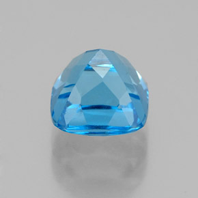 Topaze bleue naturelle coupe coussin, 2,67 ct, VVS