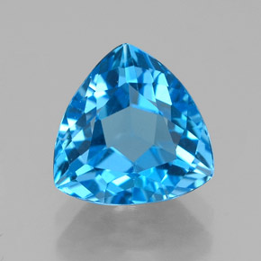 Topaze bleue naturelle trillion, 3,24 ct, VVS-VS