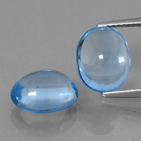 Achetez naturel 7,62ct bleue topaze gems, coupe ovale, en provenance brésil chez gemselect. en stock, livraison internationale!