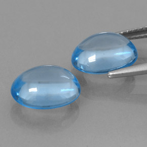 Achetez naturel 7,62ct bleue topaze gems, coupe ovale, en provenance brésil chez gemselect. en stock, livraison internationale!