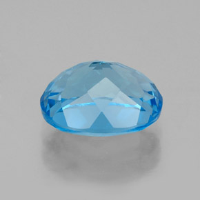 Topaze bleue naturelle coupe ovale, 2,64 ct, VS