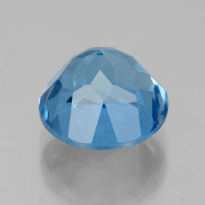 Topaze bleue naturelle coupe roude, 4,14 ct, VVS