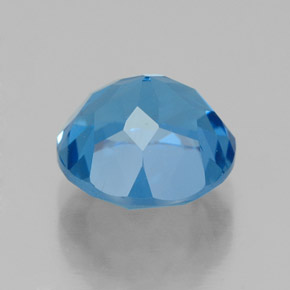 Topaze bleue naturelle coupe roude, 3,90 ct, VVS