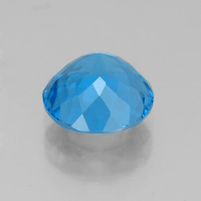 Topaze bleue naturelle coupe roude, 2,54 ct, VS