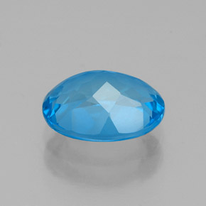 Topaze bleue naturelle coupe ovale, 2,17 ct, VVS