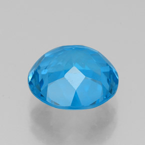 Topaze bleue naturelle coupe roude, 3,14 ct, VVS