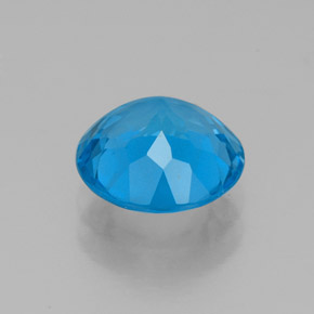 Topaze bleue naturelle coupe roude, 2,22 ct, VVS-VS