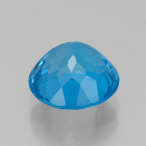 Topaze bleue naturelle coupe roude, 3,50 ct, VS
