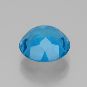 Topaze bleue naturelle coupe roude, 2,90 ct, VVS