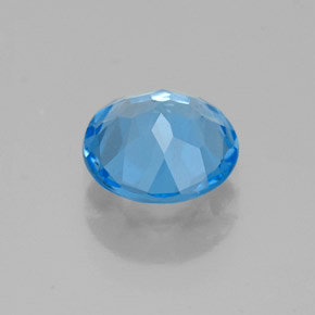 Topaze bleue naturelle coupe roude, 1,57 ct, VS
