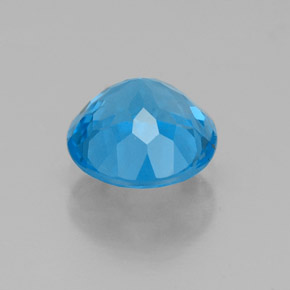 Topaze bleue naturelle coupe roude, 2,14 ct, VVS