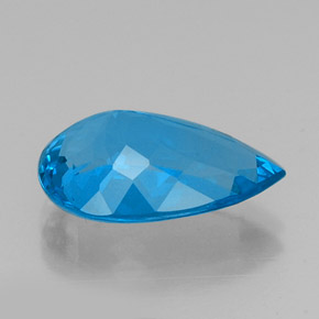 Topaze bleue naturelle en forme de poire, 9,25 ct, VVS