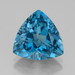 Topaze bleue naturelle trillion, 5,58 ct, VVS