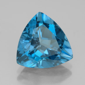 Topaze bleue naturelle trillion, 5,58 ct, VVS