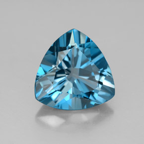 Topaze bleue naturelle trillion, 5,28 ct, VVS
