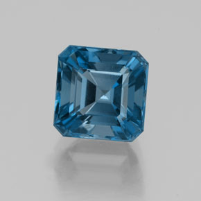 Topaze bleue naturelle taille émeraude, 2,61 ct, VVS