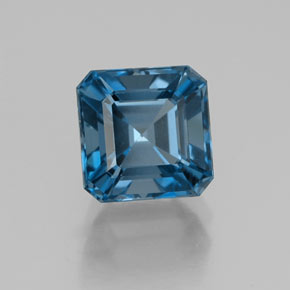 Topaze bleue naturelle taille émeraude, 2,61 ct, VVS