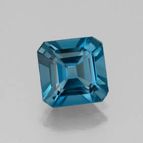 Topaze bleue naturelle taille émeraude, 1,75 ct, VS
