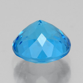 Topaze bleue naturelle coupe roude, 2,49 ct, VVS-VS
