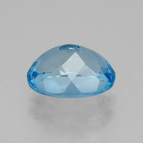 Topaze bleue naturelle coupe ovale, 2,50 ct, VVS-VS