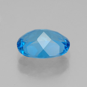 Topaze bleue naturelle coupe ovale, 2,16 ct, VVS