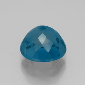 Topaze bleue naturelle coupe roude, 4,06 ct, VS