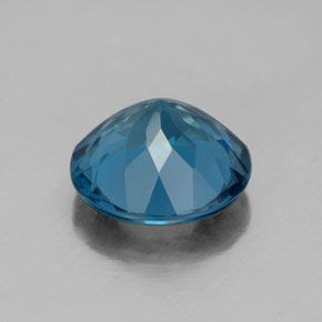 Topaze bleue naturelle coupe roude, 3,01 ct, VVS-VS