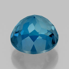 Topaze bleue naturelle coupe roude, 2,88 ct, VVS-VS