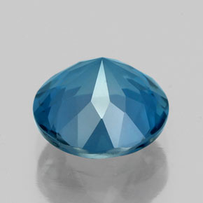 Topaze bleue naturelle coupe roude, 2,14 ct, VVS-VS