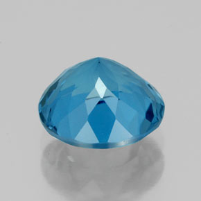 Topaze bleue naturelle coupe roude, 2,35 ct, VVS-VS