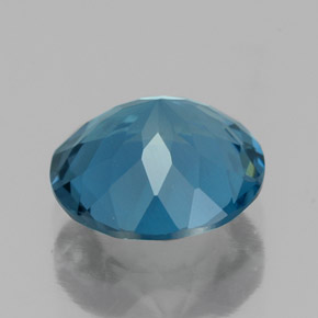 Topaze bleue naturelle coupe roude, 2,00 ct, VS