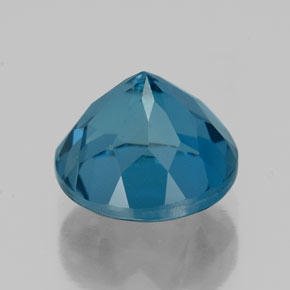 Topaze bleue naturelle coupe roude, 2,78 ct, VS