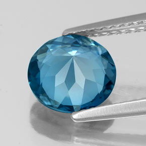 Topaze bleue naturelle coupe roude, 1,95 ct, VS