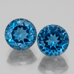 Achetez naturel ct bleue topaze gems, coupe roude, en provenance brésil chez gemselect. en stock, livraison internationale!