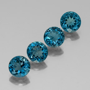 Achetez naturel ct bleue topaze gems, coupe roude, en provenance brésil chez gemselect. en stock, livraison internationale!