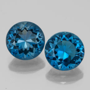 Achetez naturel ct bleue topaze gems, coupe roude, en provenance brésil chez gemselect. en stock, livraison internationale!