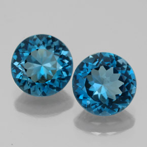 Achetez naturel ct bleue topaze gems, coupe roude, en provenance brésil chez gemselect. en stock, livraison internationale!