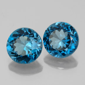 Achetez naturel ct bleue topaze gems, coupe roude, en provenance brésil chez gemselect. en stock, livraison internationale!