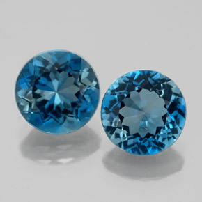 Achetez naturel ct bleue topaze gems, coupe roude, en provenance brésil chez gemselect. en stock, livraison internationale!