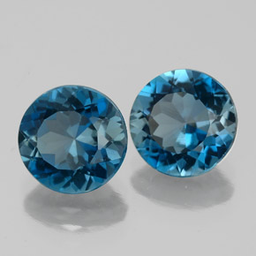 Achetez naturel ct bleue topaze gems, coupe roude, en provenance brésil chez gemselect. en stock, livraison internationale!