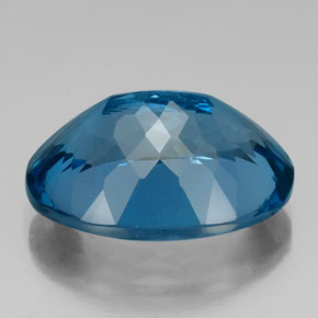 Topaze bleue naturelle coupe ovale, 42,34 ct, VVS