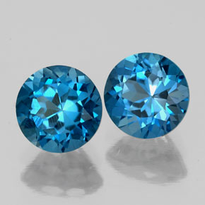 Achetez naturel ct bleue topaze gems, coupe roude, en provenance brésil chez gemselect. en stock, livraison internationale!