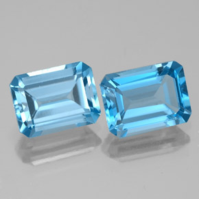 Achetez naturel 4,01ct bleue topaze gems, taille émeraude, en provenance brésil chez gemselect. en stock, livraison internationale!