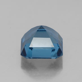 Topaze bleue naturelle taille émeraude, 3,41 ct, VS-SI