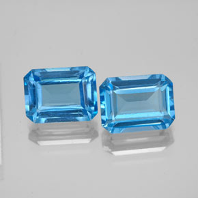 Achetez naturel ct bleue topaze gems, taille émeraude, en provenance brésil chez gemselect. en stock, livraison internationale!