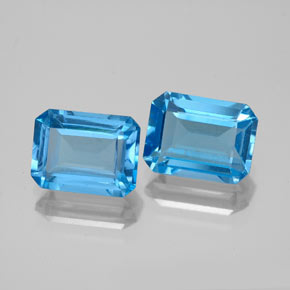 Achetez naturel ct bleue topaze gems, taille émeraude, en provenance brésil chez gemselect. en stock, livraison internationale!