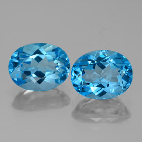 Achetez naturel 4,85ct bleue topaze gems, coupe ovale, en provenance brésil chez gemselect. en stock, livraison internationale!