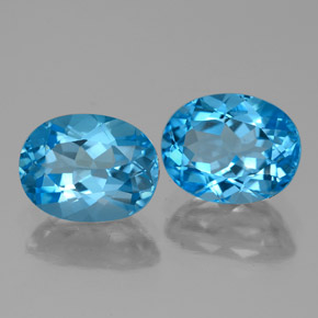 Achetez naturel 4,85ct bleue topaze gems, coupe ovale, en provenance brésil chez gemselect. en stock, livraison internationale!