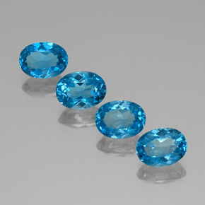 Achetez naturel 6,84ct bleue topaze gems, coupe ovale, en provenance brésil chez gemselect. en stock, livraison internationale!