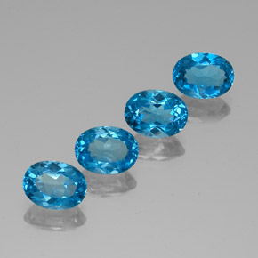 Achetez naturel 6,84ct bleue topaze gems, coupe ovale, en provenance brésil chez gemselect. en stock, livraison internationale!